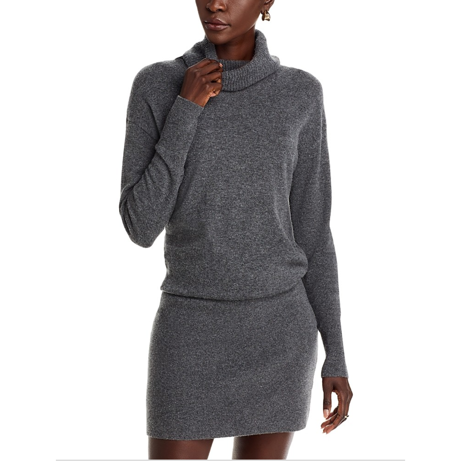 Veronica Beard Women Cassidy Sweater Dress Charcoal Size S